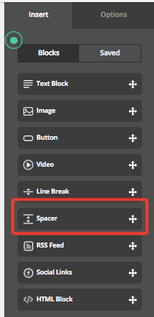 spacer widget