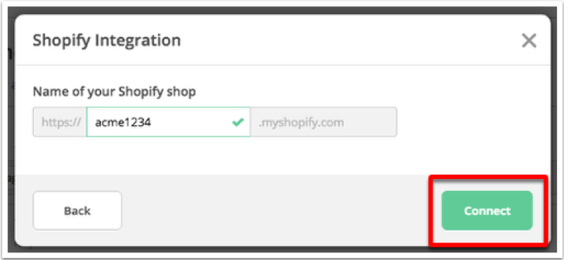 Shopify integration | Connect
